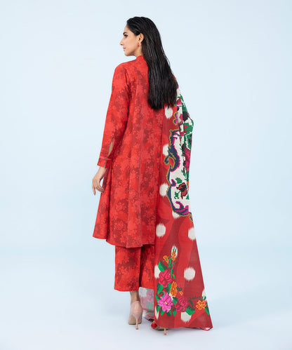 Sapphire - 3 Piece - Printed Khaddar Suit