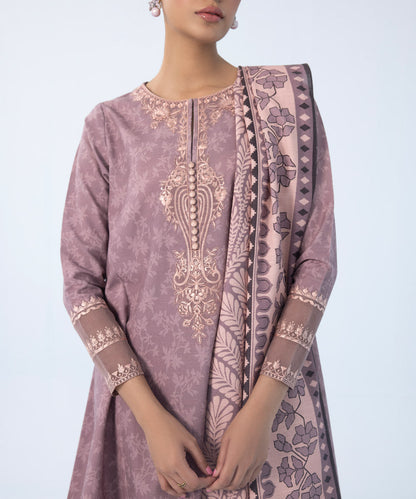 Sapphire - 3 Piece - Embroidered Khaddar Suit