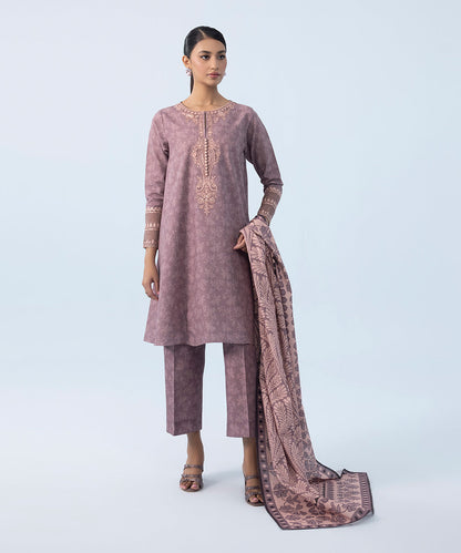 Sapphire - 3 Piece - Embroidered Khaddar Suit