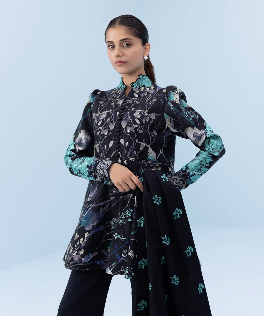 Sapphire - 2 Piece - Embroidered Khaddar Suit