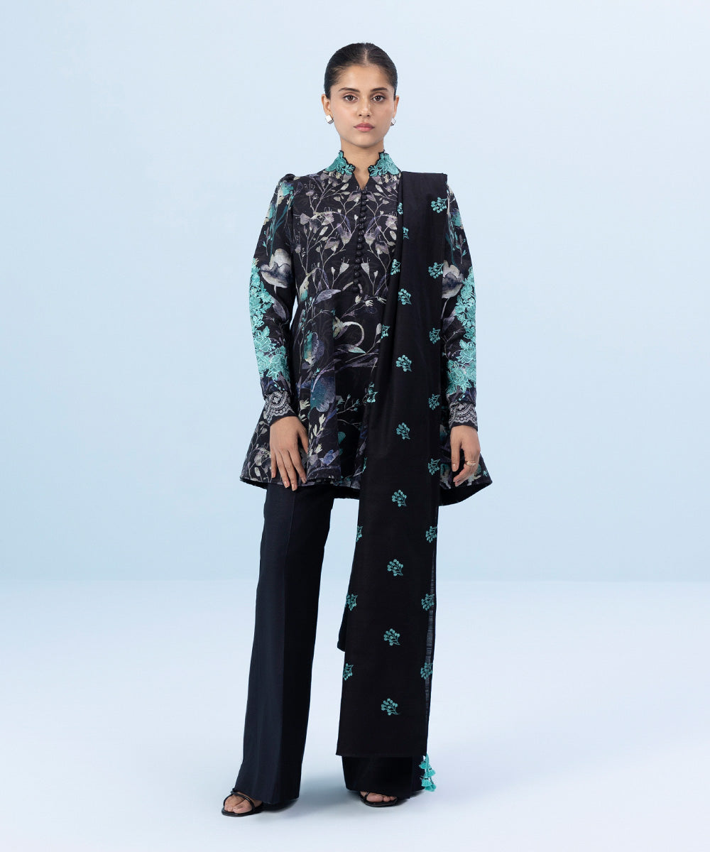 Sapphire - 2 Piece - Embroidered Khaddar Suit