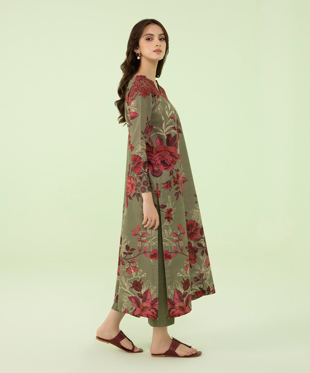Sapphire - 2 Piece - Embroidered Khaddar Suit