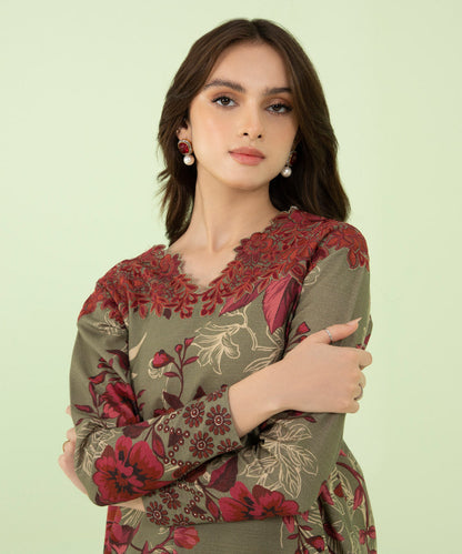 Sapphire - 2 Piece - Embroidered Khaddar Suit