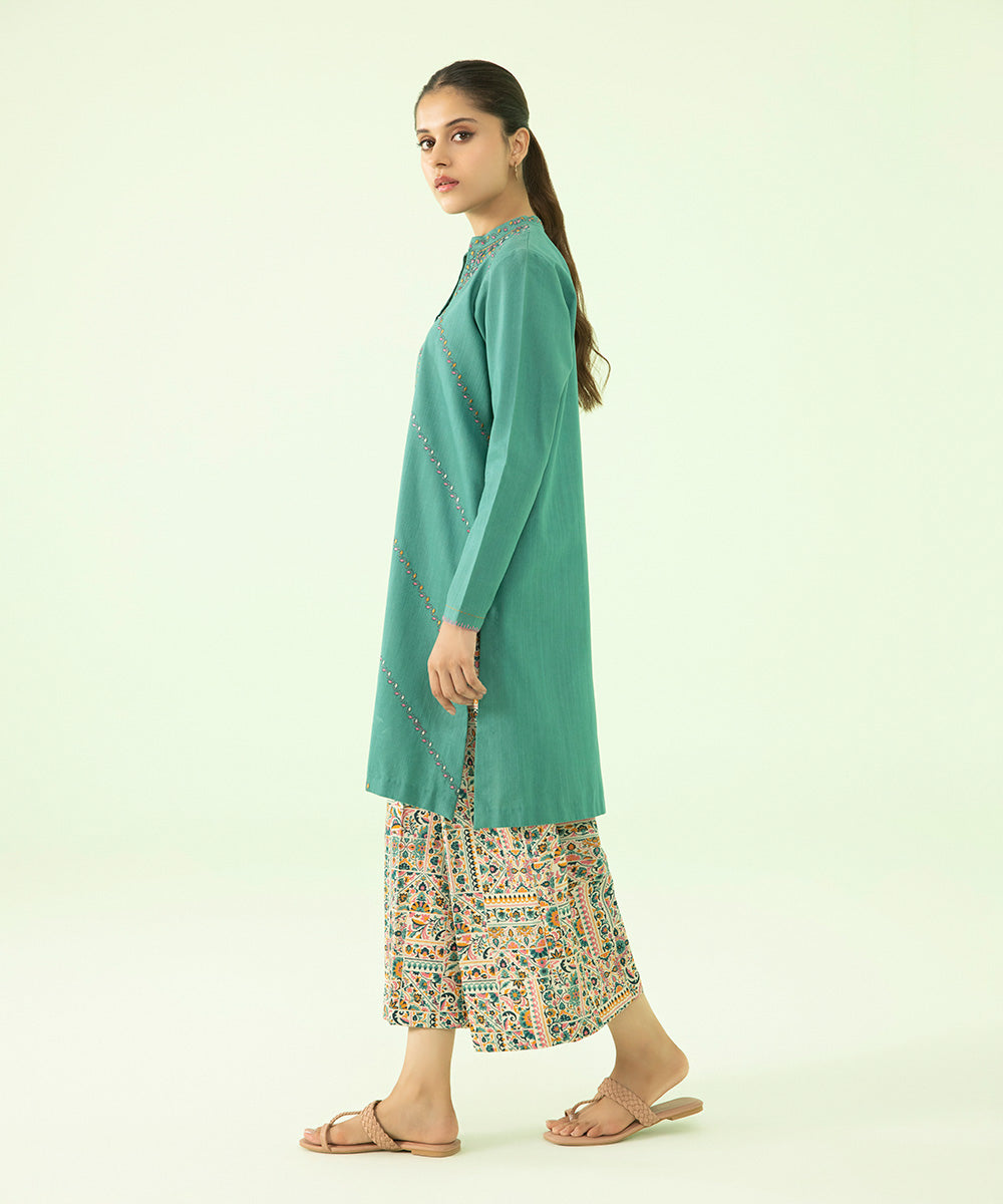 Sapphire - 2 Piece - Embroidered Khaddar Suit