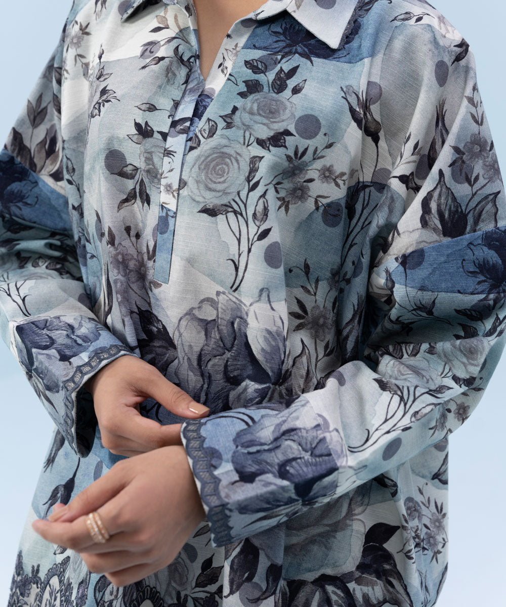 Sapphire - 2 Piece - Embroidered Khaddar Suit