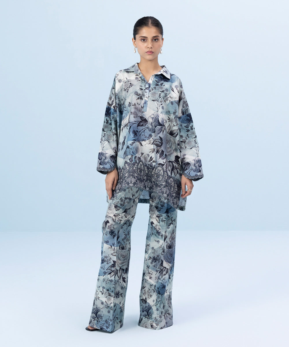 Sapphire - 2 Piece - Embroidered Khaddar Suit