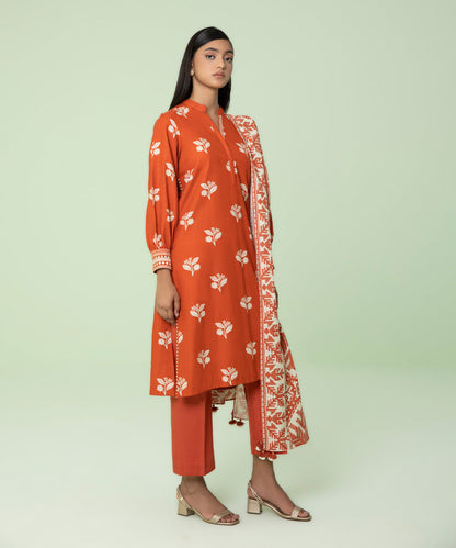 Sapphire - 3 Piece - Printed Khaddar Suit