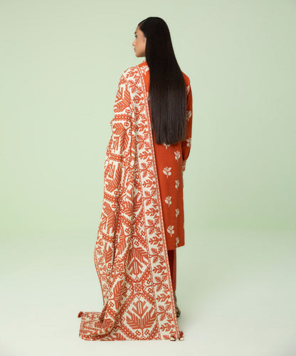 Sapphire - 3 Piece - Printed Khaddar Suit