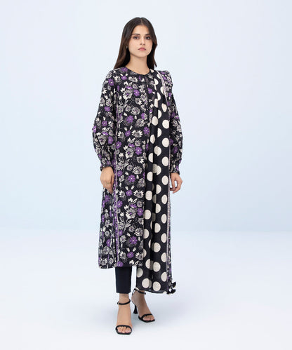 Sapphire - 3 Piece - Printed Khaddar Suit