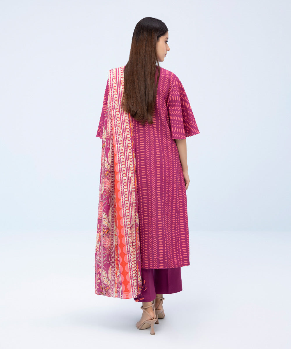 Sapphire - 3 Piece - Printed Khaddar Suit