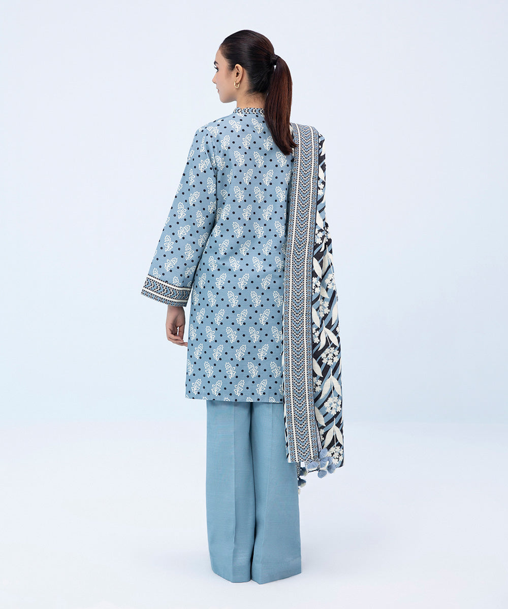 Sapphire - 3 Piece - Printed Khaddar Suit