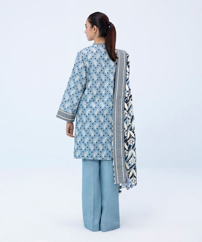 Sapphire - 3 Piece - Printed Khaddar Suit
