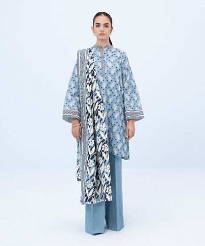 Sapphire - 3 Piece - Printed Khaddar Suit
