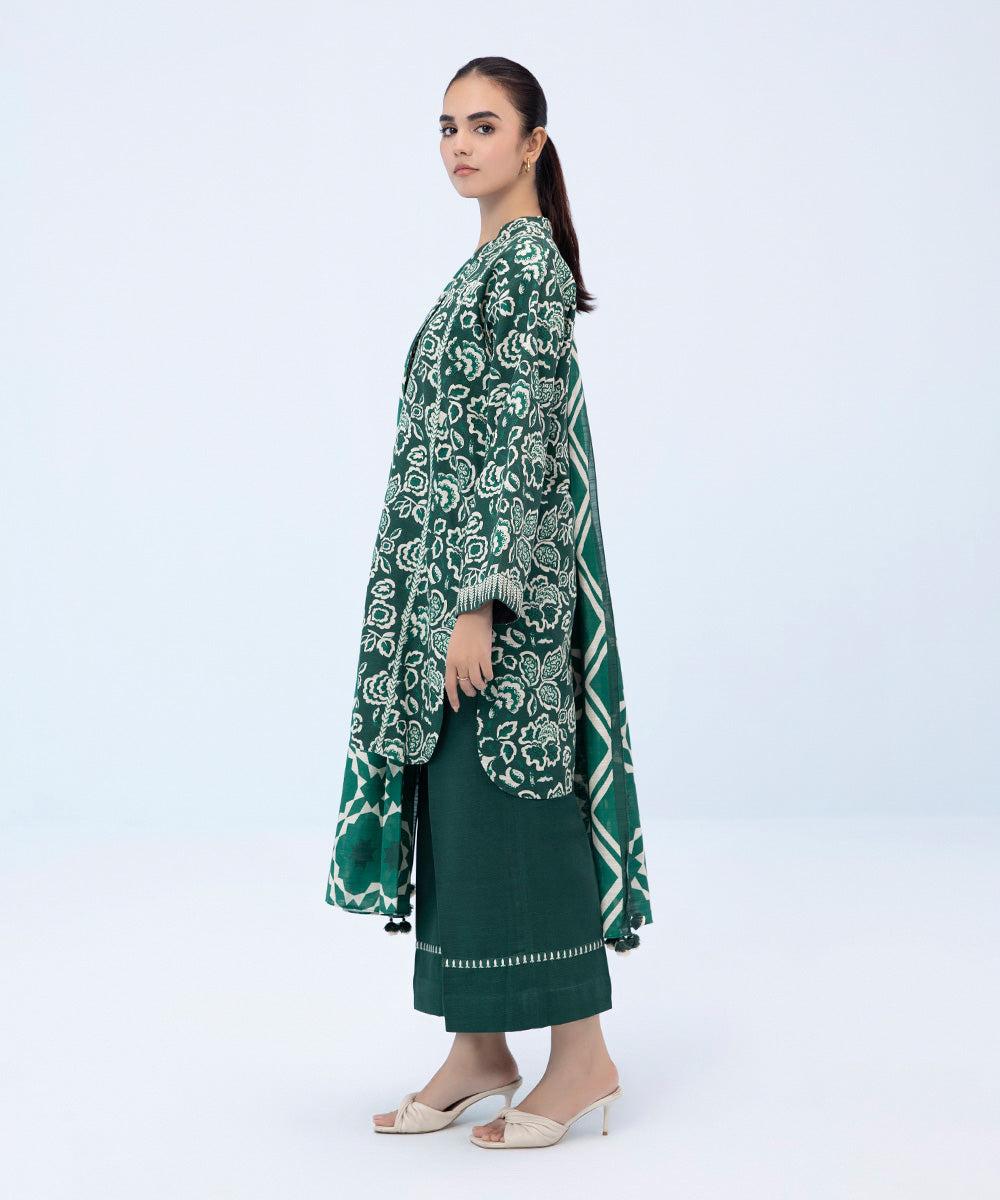 Sapphire - 3 Piece - Printed Khaddar Suit