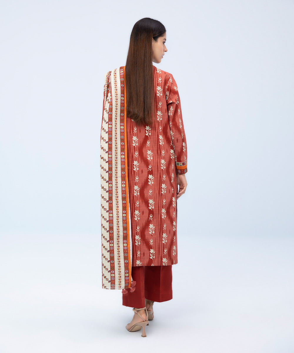 Sapphire - 3 Piece - Printed Khaddar Suit