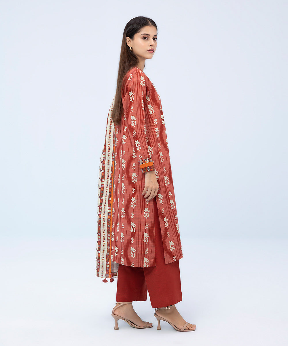 Sapphire - 3 Piece - Printed Khaddar Suit