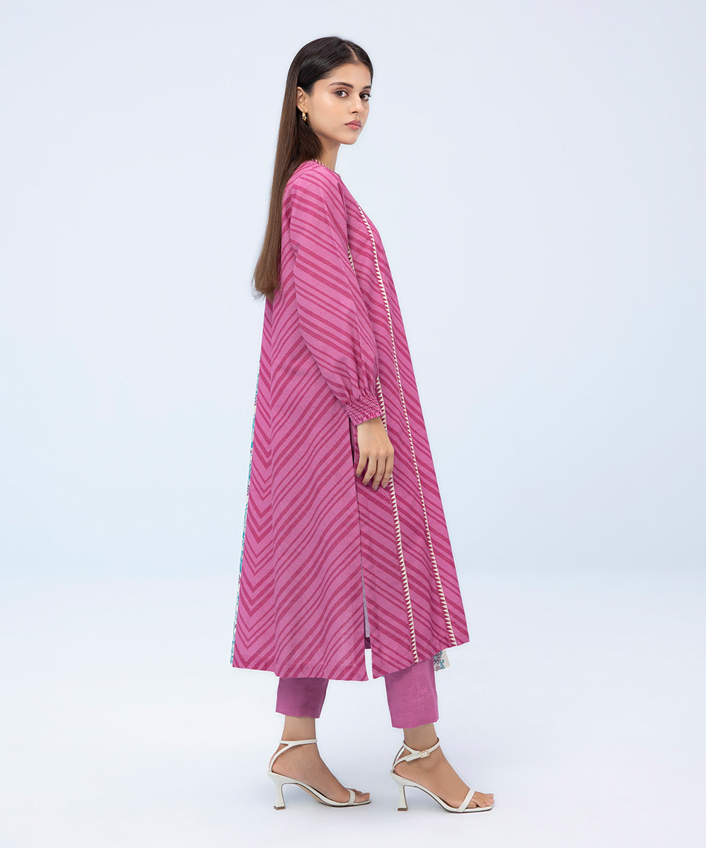 Sapphire - 3 Piece - Printed Khaddar Suit
