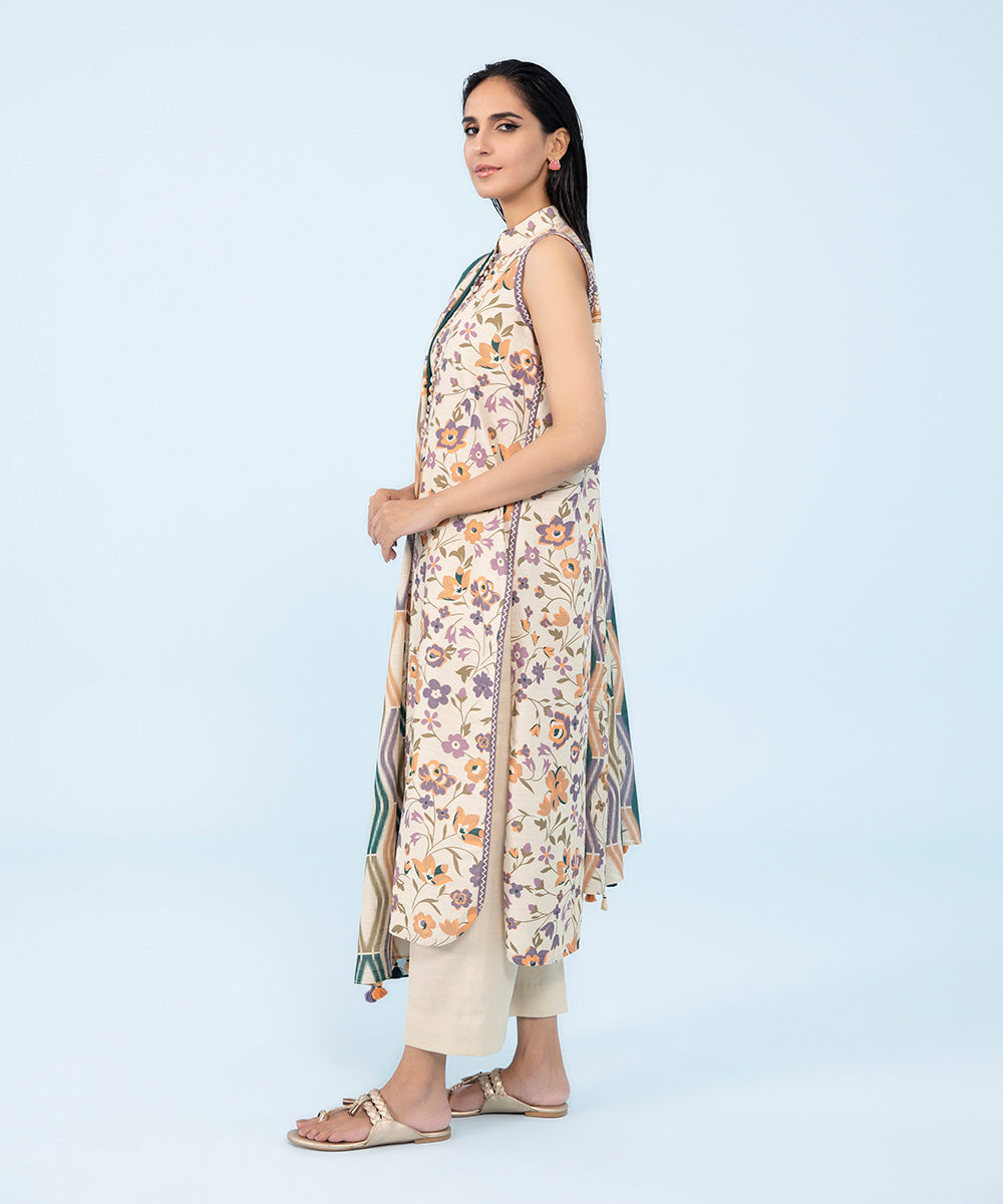 Sapphire - 3 Piece - Printed Khaddar Suit