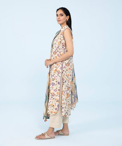 Sapphire - 3 Piece - Printed Khaddar Suit