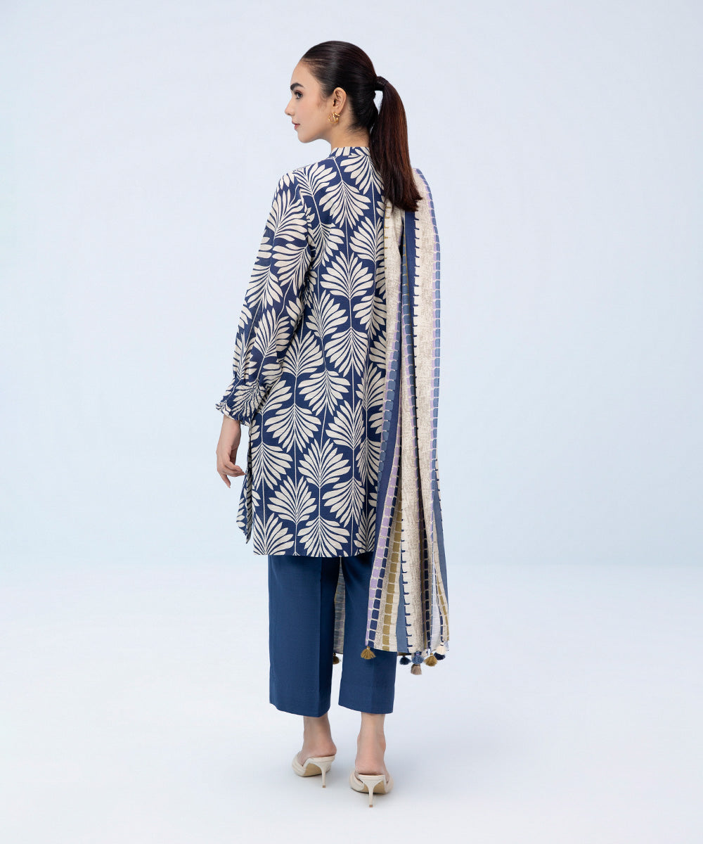 Sapphire - 3 Piece - Printed Khaddar Suit