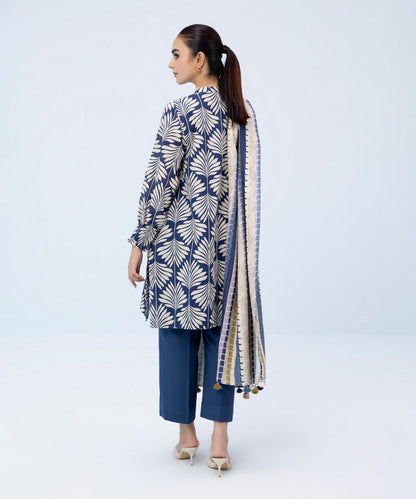 Sapphire - 3 Piece - Printed Khaddar Suit