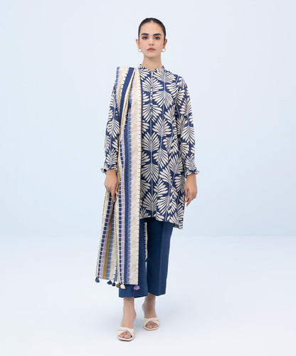 Sapphire - 3 Piece - Printed Khaddar Suit