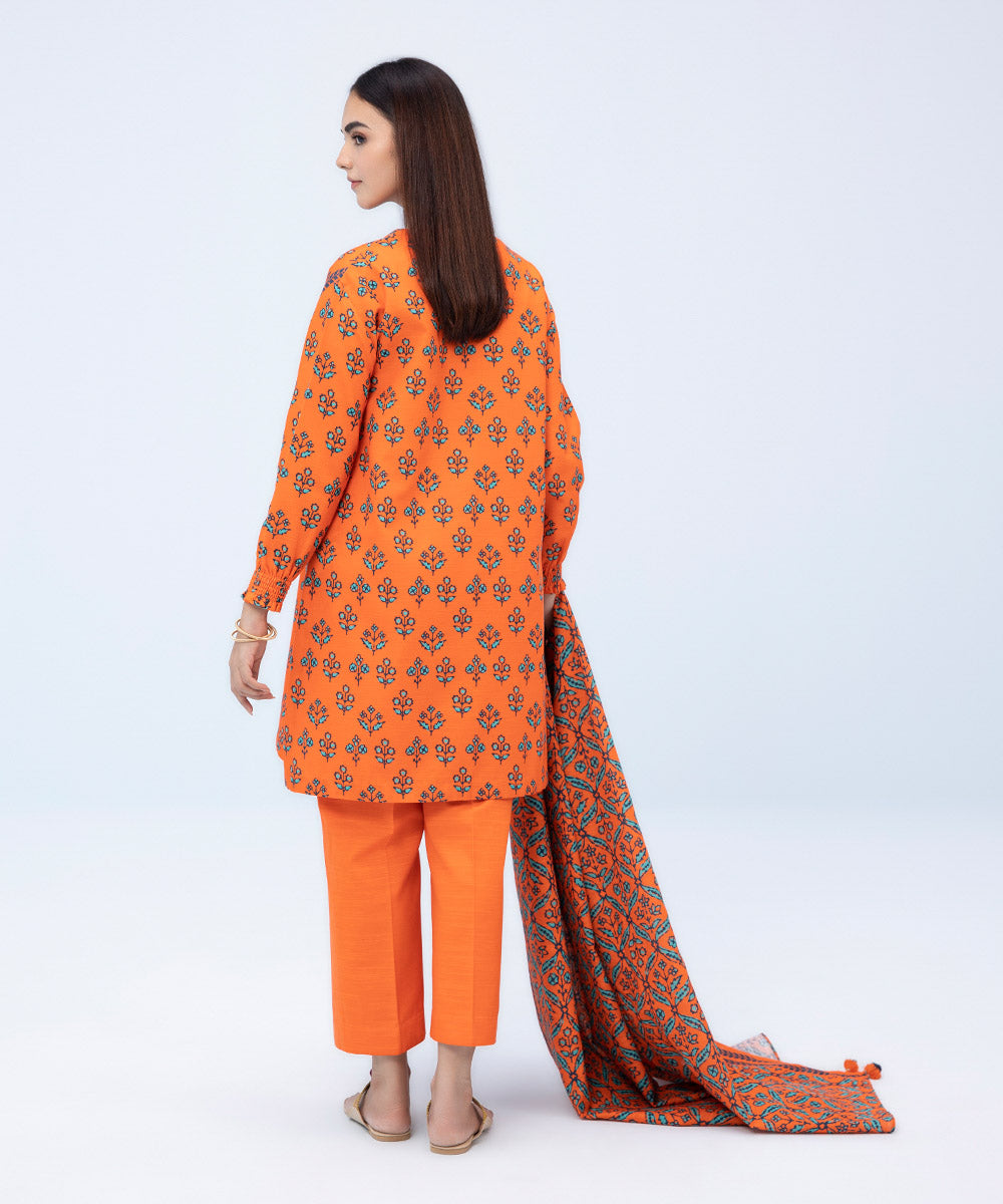 Sapphire - 3 Piece - Printed Khaddar Suit