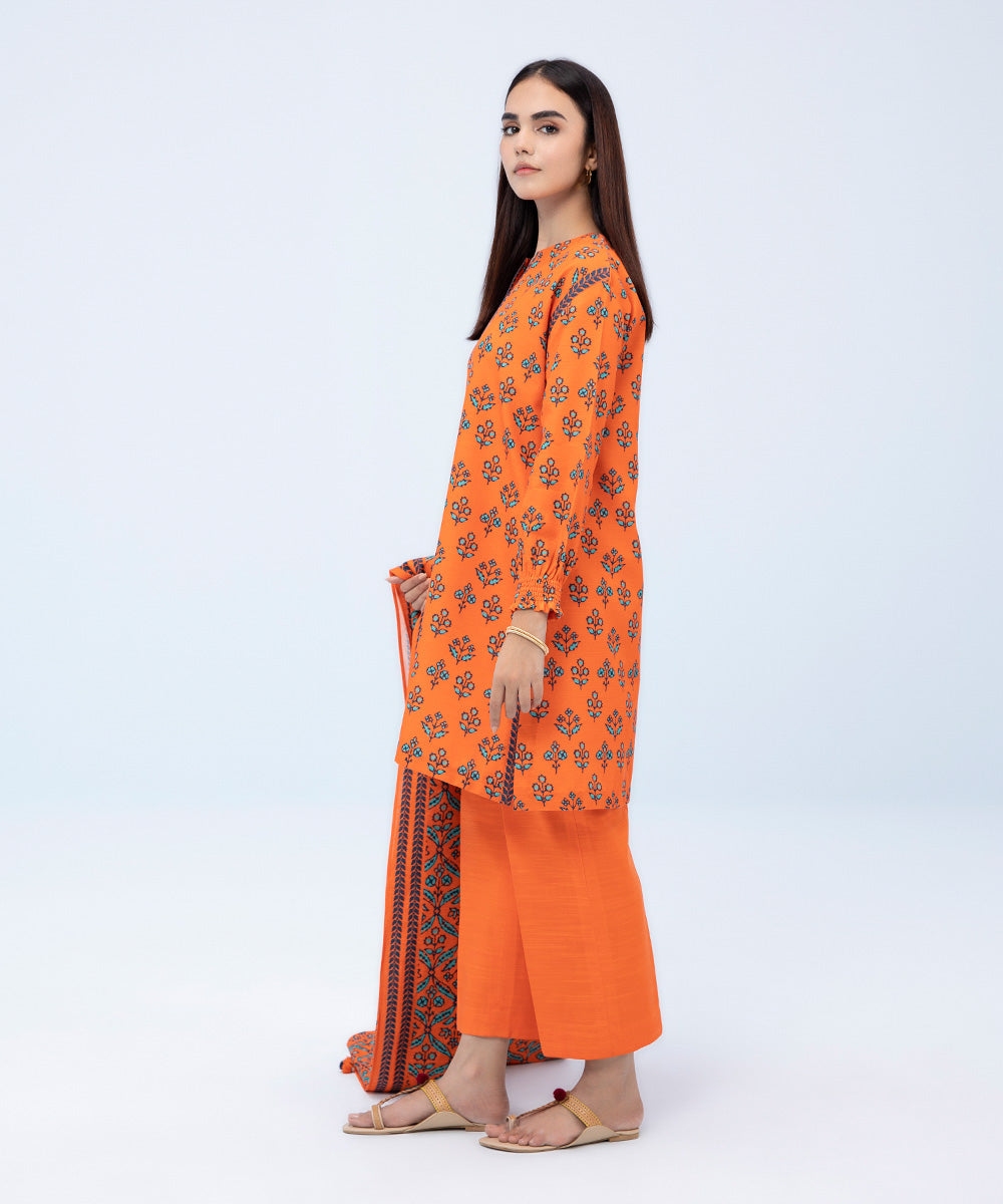 Sapphire - 3 Piece - Printed Khaddar Suit