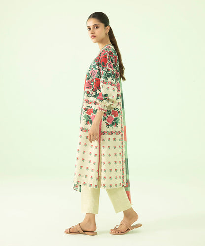 Sapphire - 3 Piece - Printed Khaddar Suit
