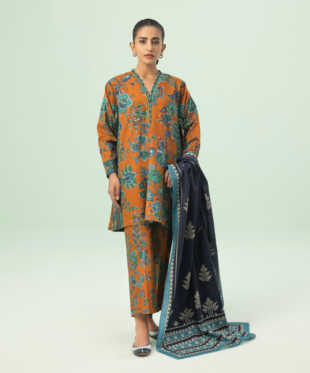 Sapphire - 3 Piece - Printed Cambric Suit