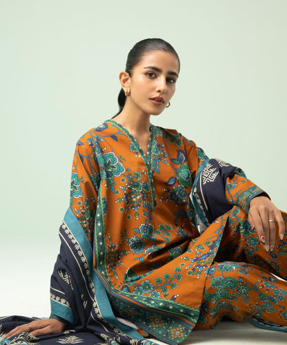 Sapphire - 3 Piece - Printed Cambric Suit