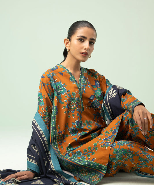 Sapphire - 3 Piece - Printed Cambric Suit