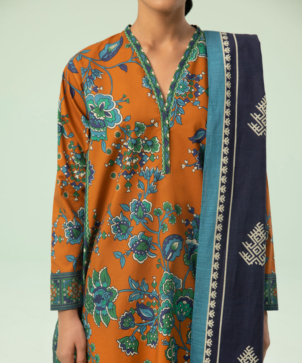 Sapphire - 3 Piece - Printed Cambric Suit