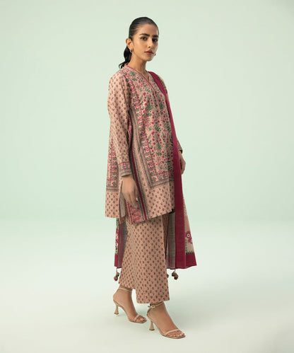 Sapphire - 3 Piece - Printed Khaddar Suit