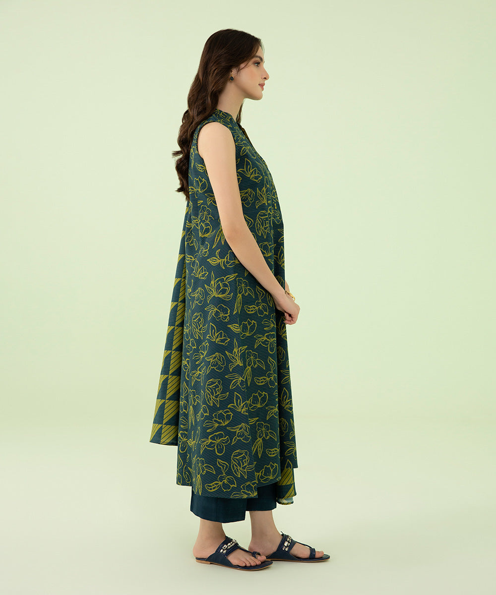 Sapphire - 3 Piece - Printed Zari Khaddar Suit