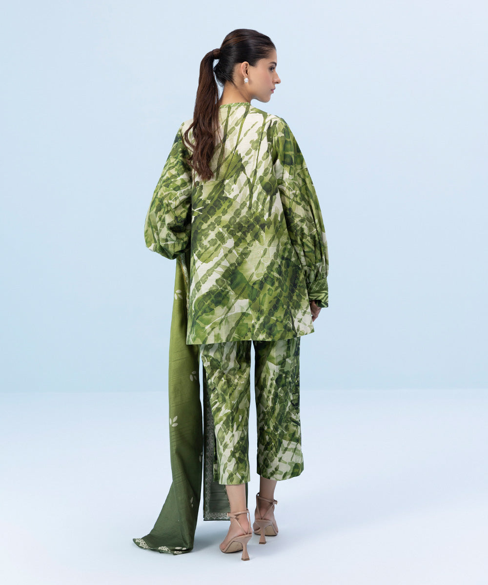 Sapphire - 3 Piece - Printed Khaddar Suit