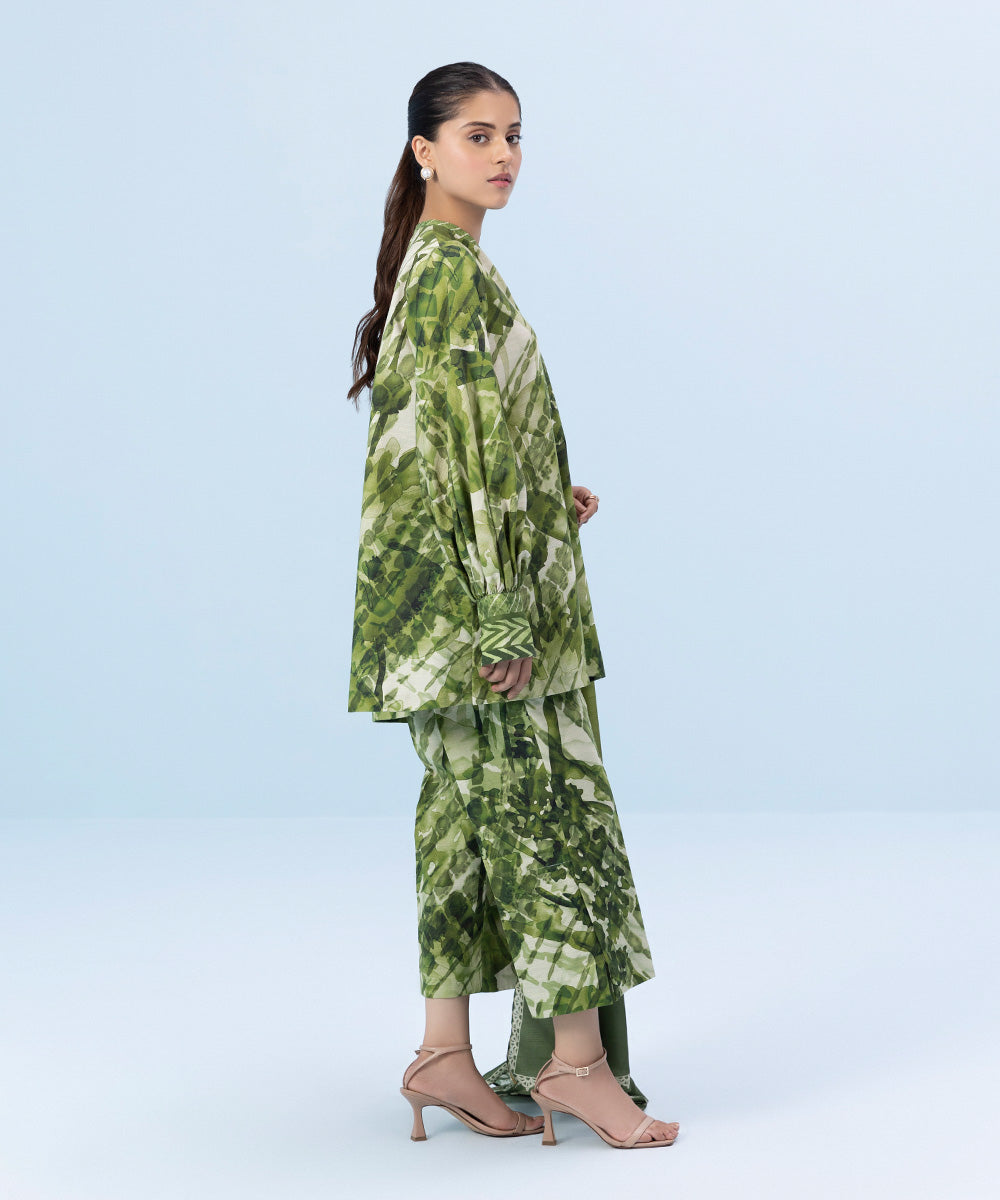 Sapphire - 3 Piece - Printed Khaddar Suit