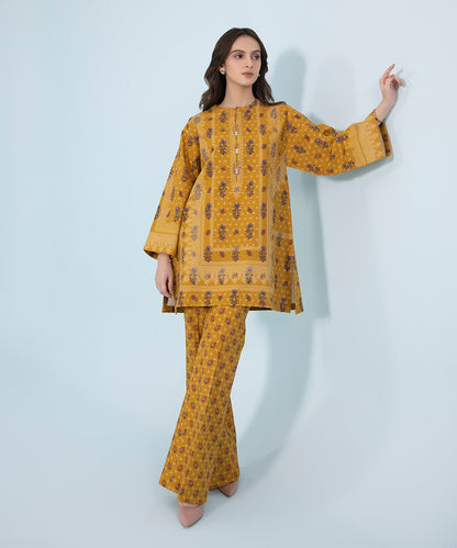 Sapphire - 2 Piece - Printed Khaddar Suit
