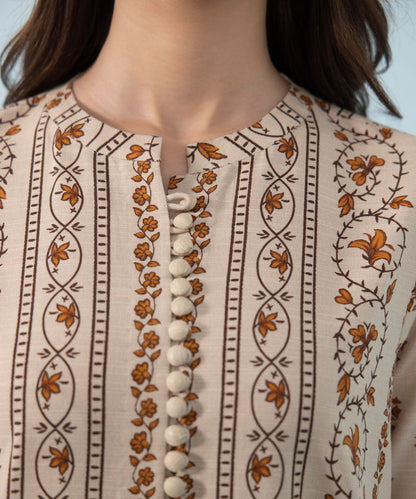 Sapphire - 3 Piece - Printed Khaddar Suit