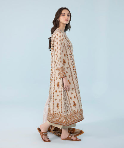Sapphire - 3 Piece - Printed Khaddar Suit