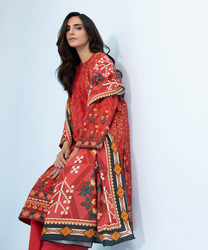 Sapphire - 3 Piece - Printed Khaddar Suit
