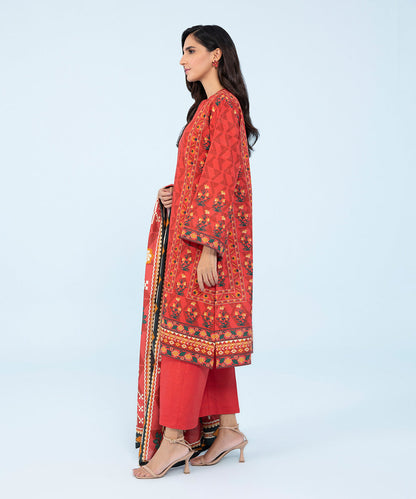 Sapphire - 3 Piece - Printed Khaddar Suit