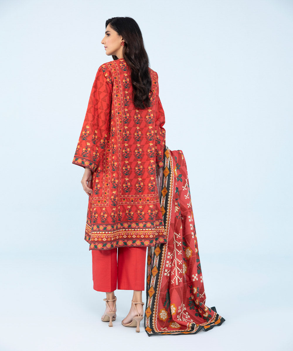 Sapphire - 3 Piece - Printed Khaddar Suit