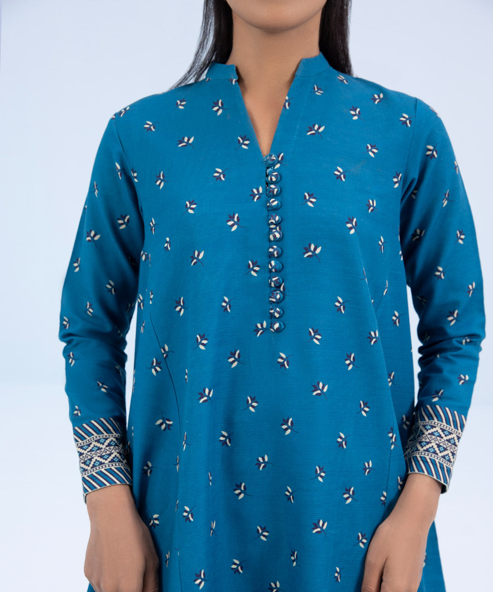 Sapphire - 3 Piece - Printed Khaddar Suit
