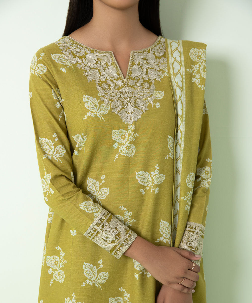 Sapphire - 3 Piece - Embroidered Light Khaddar Suit