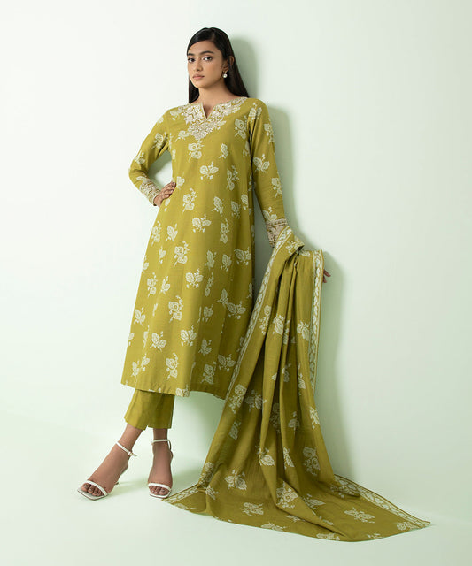Sapphire - 3 Piece - Embroidered Light Khaddar Suit