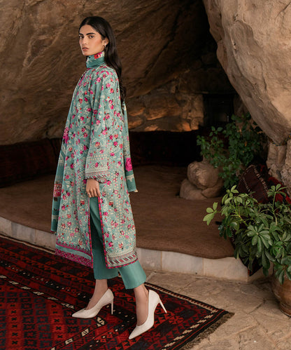 Sapphire - 3 Piece - Embroidered Khaddar Suit
