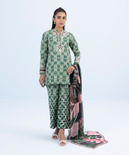 Sapphire - 3 Piece - Embroidered Khaddar Suit