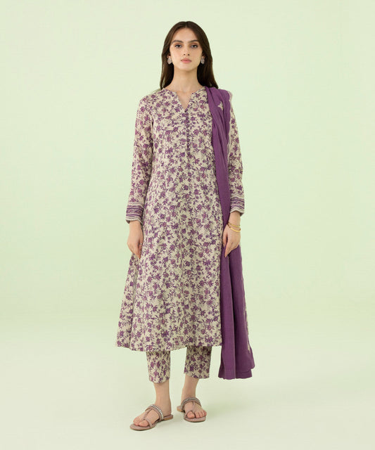 Sapphire - 3 Piece - Embroidered Dobby Suit
