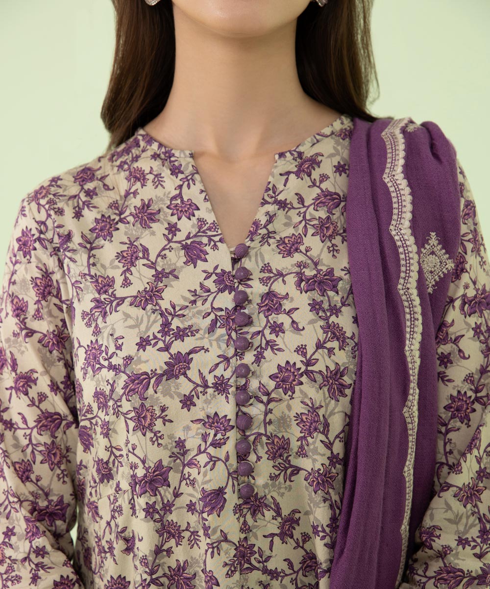 Sapphire - 3 Piece - Embroidered Dobby Suit